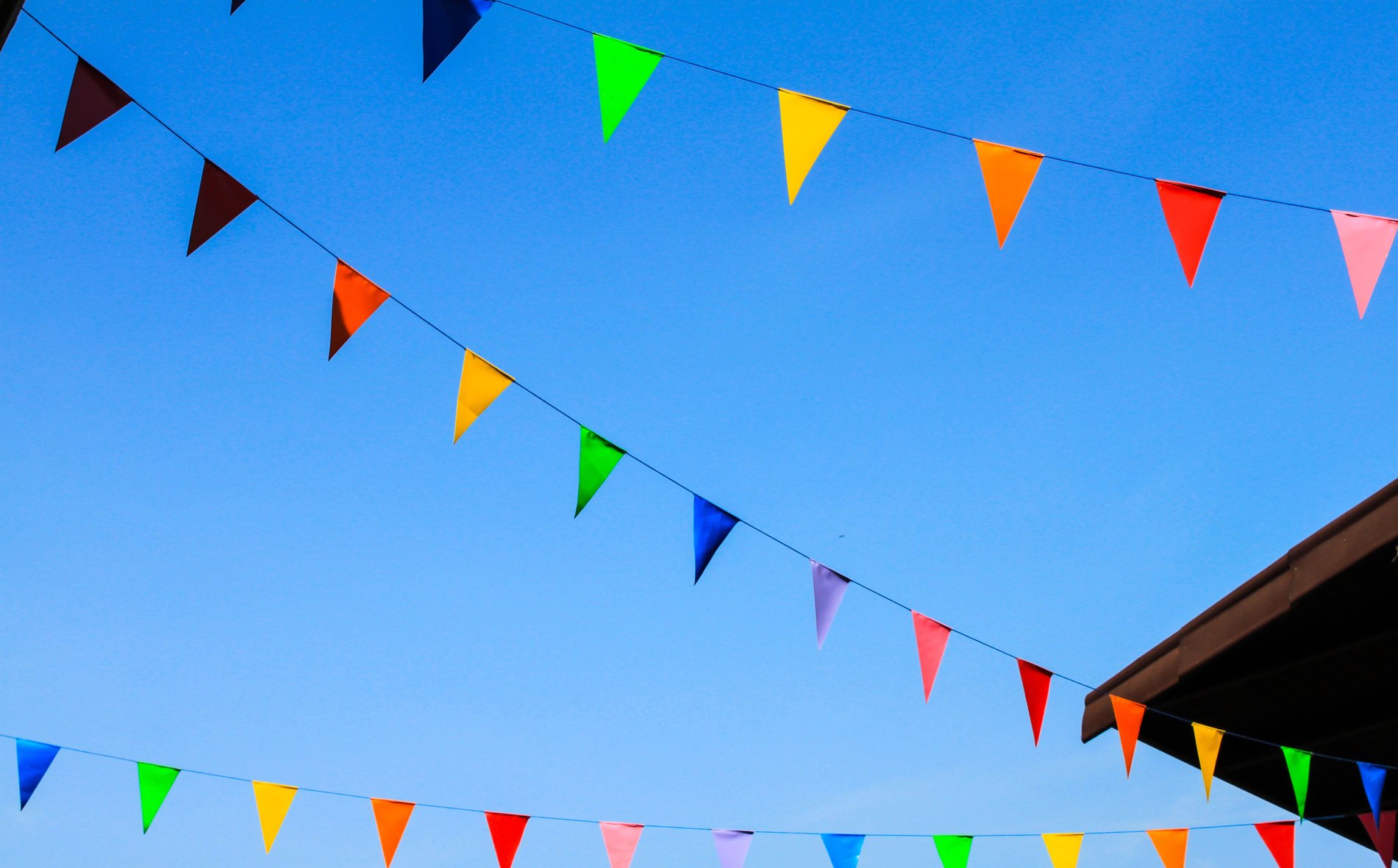 Flag colorful for temple fair